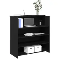 vidaXL Receptionsdisk svart ek 100x50x103,5 cm konstruerat trä