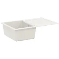 vidaXL Diskho Vit 780 x 500 mm 80% Kvarts och 20% Resin