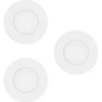 Eglo connect Smart LED-inbyggnadslampa Fueva-Z, vit, 3-pack dimbar, Vitt / opal, Vardagsrum / matsal, Metall, Modern, Smarta hem inbyggnadsspotlight