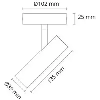 SG ARMATUREN Tube Micro S svart DimToWarm 340 lm 2000-2800K Ra>95