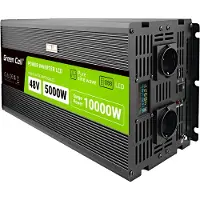 Green Cell PowerInverter LCD 48V 5000W/10000W bilväxelriktare med display - ren sinusvåg