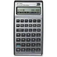 HP 17bII+, Ficka, Finansiell, 15 siffror, 2 linjer, Batteri, Silver