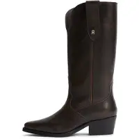 Tommy Hilfiger TH Monogram Leather Cowboy Boots