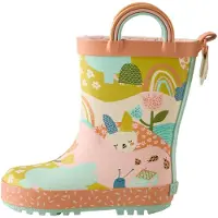 Next Gummistövel aqua / mörkblå / persika / ljusrosa