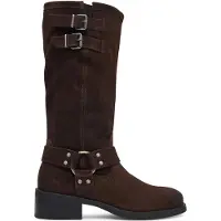 Tommy Hilfiger Tommy Jeans Brushed Suede Strap Buckle Biker Boots