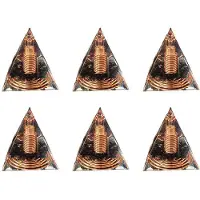 Torribaly 6 Stk 6Cm Kristallgrus Spiral Pyramid Spiral Coil Pyramid Handgjord Heminredning Hantverk Spiral KoppartråD