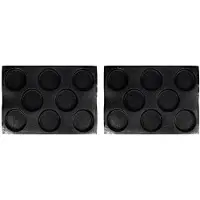 Typecat 2X 8 HåLs HamburgerbröDsformar för Bakning Nätformar Av SilikonbröD för Bakning, Perforerade Bakformar, Non-Stick och Perforerade Bakformar