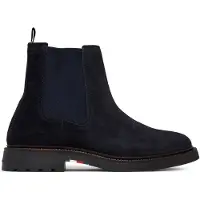 Tommy Hilfiger Suede Embossed Cleat Chelsea Boots