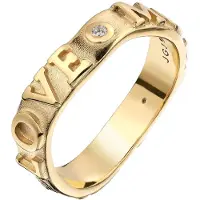 Elli Ring 'LOVE' guld / transparent