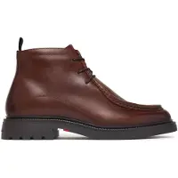 Tommy Hilfiger Leather Moc Toe Lace Up Chukka Boots
