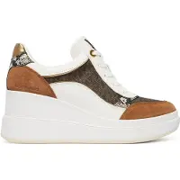 Michael Kors Låg sneaker 'EMMY' karamell / mörkbrun / guld / vit