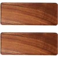 ISTOVO 2X Acacia Wooden Tray, Solid Wood Wooden Afternoon Tea Tray, Fruit Tray, Coffee Shop Simple Snack Tray