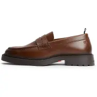 Tommy Hilfiger Leather Textured Penny Loafers