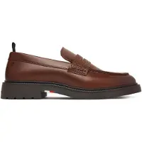 Tommy Hilfiger Leather Textured Penny Loafers