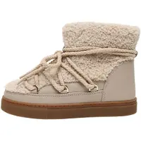 INUIKII för kvinnor. 1001.003.0282 Läderstövlar Curly beige (41), Hud, Karta, Nyckelband, Casual