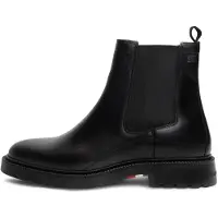 Tommy Hilfiger Leather Embossed Cleat Chelsea Boots
