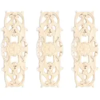 Exogio 3X Rubber Wood Carved Applique Retro Furniture Crafts Decor New(22.5 x 8cm)