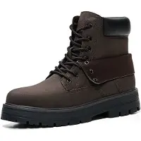 Bershka Boots med snörning mörkbrun