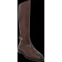 Tommy Hilfiger TH Monogram Buckle Leather Knee High Boots