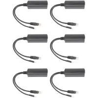 Torribaly 6X POE StröMförsörjningsmodul Standard Isolerad Splitter 48V Till 5V2.4A USB-GräNssnittsdelare