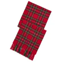 Ralph Lauren för män. 449959360001 Rutig kashmirscarf i rött (OSFA), Röd, Casual, Klassisk