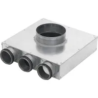 Lindab Ventilbox PVC-U Ø125 med 2 anslutningar Ø63