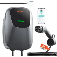 Vevor laddstation för elbilar 7kW enfasladdare för elbilar 5M, för alla elbilar och hybridbilar, 230V AC hemtyp 2 smart billaddare, 32A ström, med app-fjärrkontroll och LED-indikator, IP65