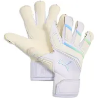 Puma Målvaktshandske King Ultimate Hybrid White Pack - White/Blå/Grön, storlek 9½