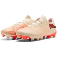 Puma Future 9 Match Fusion FG/AG The Arrival - Sockerad mandel/White/Ultra röd/Svart, storlek 42½