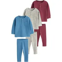 Next Pyjamas royalblå / gråmelerad / oliv / bordeaux