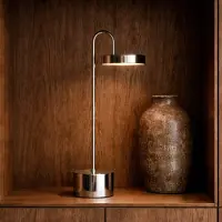 Dyberg Larsen Bordslampa , MOOVELIGHT, dimbara, Krom, Vardagsrum, Metall, Design