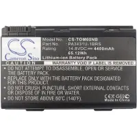 Cameron Sino Batteri till Laptop, Bärbar dator för Toshiba Satellite M60, Satellite M60-183 m.fl.