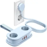 ORICO AP3 20 W GaN 5-i-1-grenuttag 2x växelström + 2x USB-A + 1x USB-C – blå