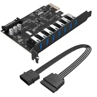 ORICO PVU3 PCI-E 7x USB 3.0-expansionskort för stationära datorer – svart