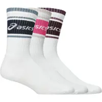 Asics unisex. 3033C295 Pack 3 Calcetines Logo Crew vit (S), Hemkläder, Deportivo, Bomull
