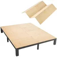 Vevor Våningssäng, King Size 195 x 178 cm, Hopfällbar sängbräda under madrassen med nylonväv, plywood, rundade kanter, anti-sag-design för metallramar, bäddsoffor, plattforms- och våningssängar