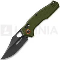 Fox Edge Crew Clip Point - Blackwash - G10 fällkniv, olivgrön