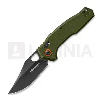 Fox Edge Crew Clip Point - Blackwash - G10 fällkniv, olivgrön