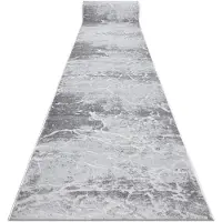 Rugsx Löpare Structural MEFE 6182 två nivåer av hudna grå 120 cm 120x620 cm