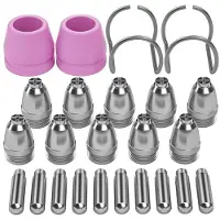 Torribaly AG-60 Plasma Cutter Torch Consumables, 040 SG-55 AG-60 WSD-60 Plasma Cutter Tillbehör för CUT55/CUT55PRO, 24 St