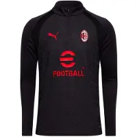 Puma Milan Träningströja 1/4 Blixtlås - Flat Mörkgrå/Röd - , storlek X-Small