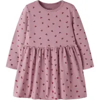 Name It Mini Klänning 'NMFVivian' mauve / mörkröd