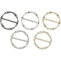 Typecat 5 ST. Scarf Ring Clip Knytring Clips för Kvinnor Mode T-Shirt Twist Knot Clip SpäNne Circle Clothing Ring Wrap Holder