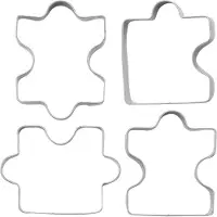 Typecat Fondantkex i Rostfritt StåL Kakakaka Bakverk Cookie Cutter Pusselform 4 St