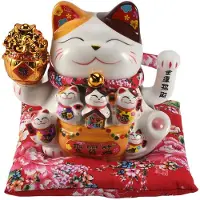 Semoic 7 Tum Keramik Vinkande Katt Maneki Neko Prydnad Feng Shui Dekoration Gunga Lucky Cat,A
