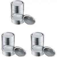 Torribaly 150 St Wide Mouth 86 mm Burk Konserveringslock, ÅTeranväNdbara LäCkagesäKra Silverlock i Delad Typ med SilikontäTningsringar