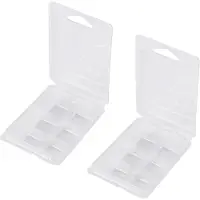 Torribaly 200 Packs Wax Melt Clamshells Molds Square, 6 Cavity Clear Plastic Tray for Candle-Making & Soap