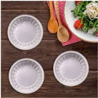 Tlily Dessertmuggar med Lock, 25-Pack Guld Aluminiumfolie Bakningsmuggar, Cupcake Bake Utility Ramekin Clear Pudding Cups
