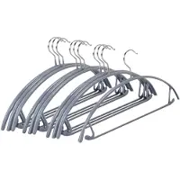 Tlily Silver No Shoulder Bumps Halkfri HäNgare, TröJahäNgare, T-ShirthäNgare KostymhäNgare med Byxor Bar Pack Om 10