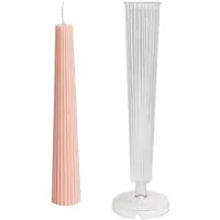 Tlily Randig LåNgståNg Kolumn Aromaterapi Ljusformsats PC Plast Akrylform DIY Handgjorda Kyrkljusstillverkningsverktyg